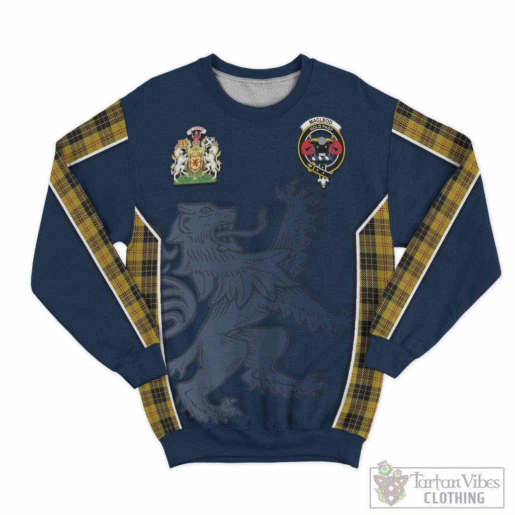Tartan Vibes Clothing MacLeod Tartan Sweater with Family Crest and Lion Rampant Vibes Sport Style