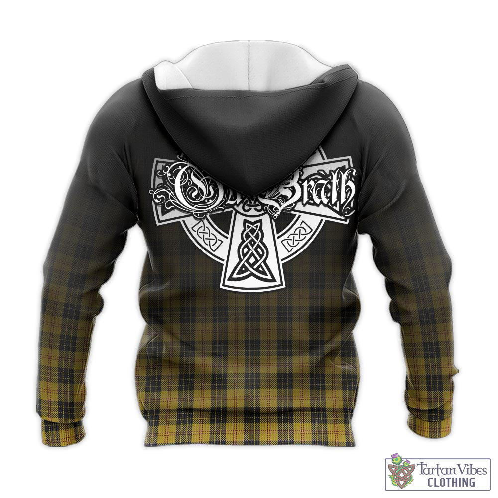 Tartan Vibes Clothing MacLeod Tartan Knitted Hoodie Featuring Alba Gu Brath Family Crest Celtic Inspired