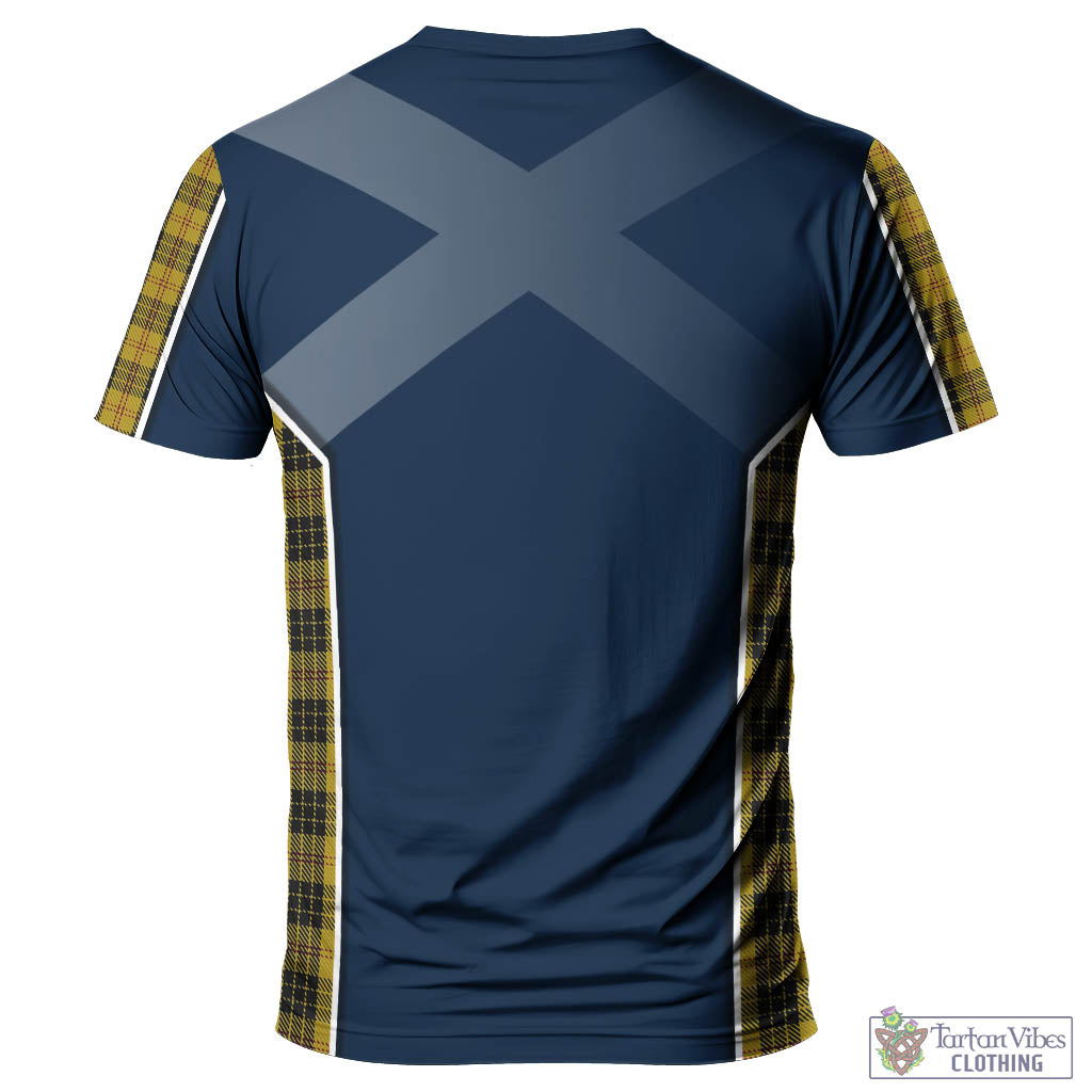 Tartan Vibes Clothing MacLeod Tartan T-Shirt with Family Crest and Scottish Thistle Vibes Sport Style