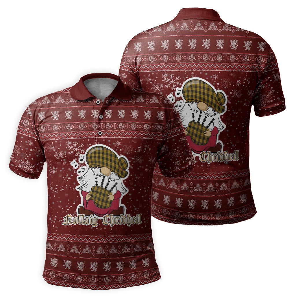 MacLeod Clan Christmas Family Polo Shirt with Funny Gnome Playing Bagpipes - Tartanvibesclothing