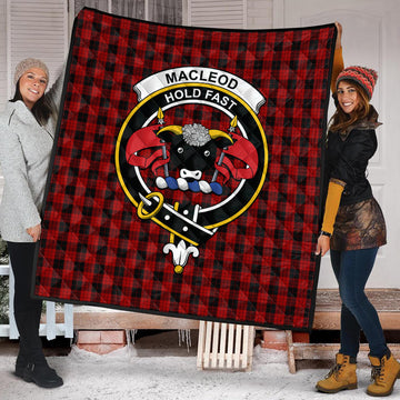 macleod-black-and-red-tartan-quilt-with-family-crest