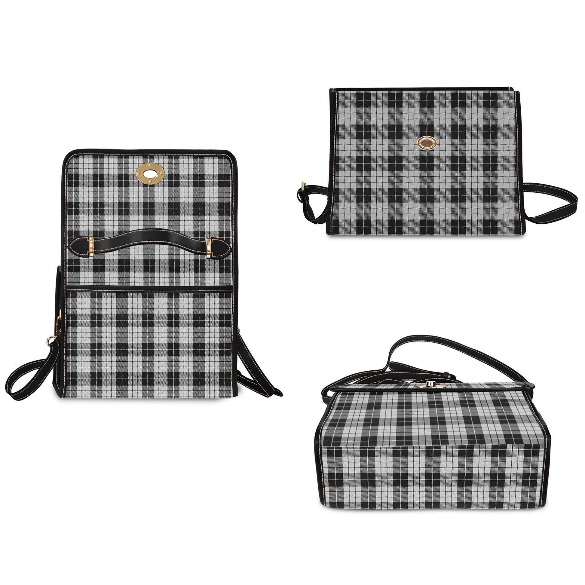 macleod-black-and-white-tartan-leather-strap-waterproof-canvas-bag