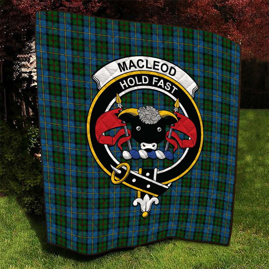 macleod-green-tartan-quilt-with-family-crest
