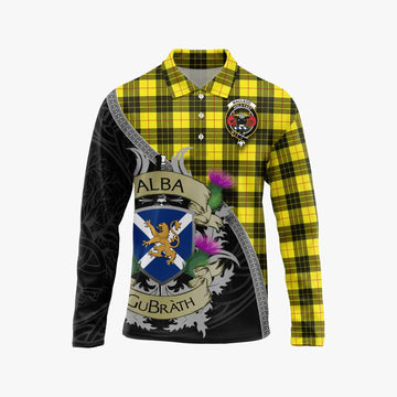 MacLeod (McLeod) Tartan Family Crest Long Sleeve Polo Shirt Lion Rampant Royal Thistle Shield Celtic Inspired