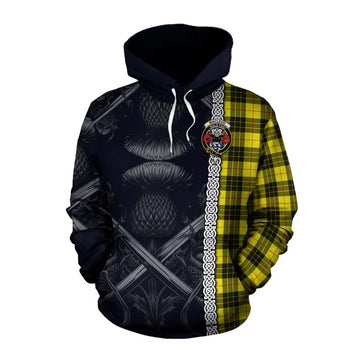 MacLeod (McLeod) Tartan Cotton Hoodie with Family Crest Cross Sword Thistle Celtic Vibes