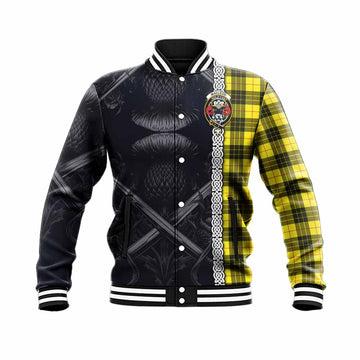 MacLeod (McLeod) Tartan Baseball Jacket with Family Crest Cross Sword Thistle Celtic Vibes