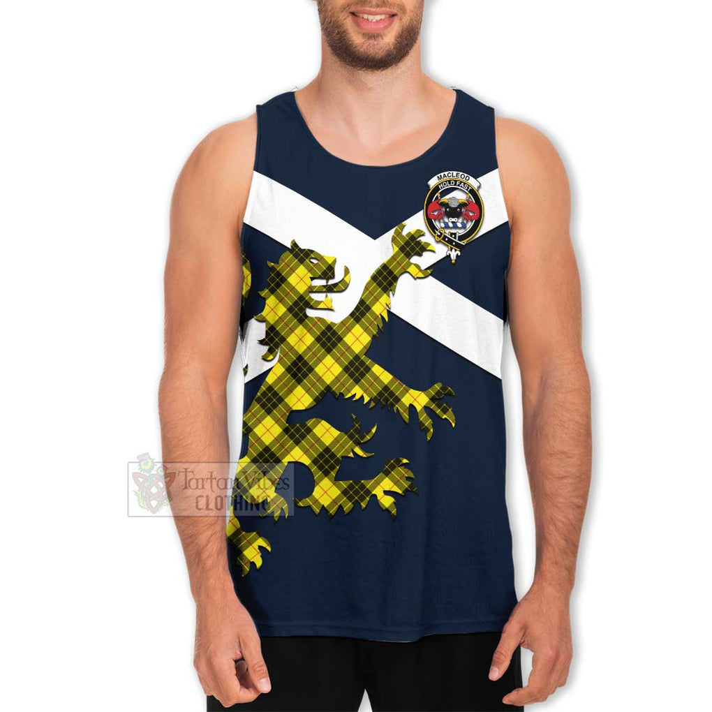 Tartan Vibes Clothing MacLeod (McLeod) Tartan Lion Rampant Men's Tank Top – Proudly Display Your Heritage with Alba Gu Brath and Clan Name