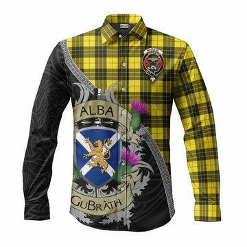 MacLeod (McLeod) Tartan Family Crest Long Sleeve Button Shirt Lion Rampant Royal Thistle Shield Celtic Inspired