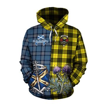 MacLeod (McLeod) Tartan Cotton Hoodie Happy St. Andrew's Day Half Tartan Style