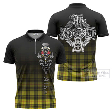 MacLeod (McLeod) Tartan Zipper Polo Shirt Featuring Alba Gu Brath Family Crest Celtic Inspired
