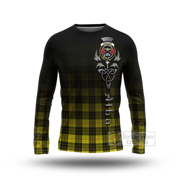 Tartan Vibes Clothing MacLeod (McLeod) Tartan Long Sleeve T-Shirt Featuring Alba Gu Brath Family Crest Celtic Inspired