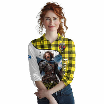 Tartan Vibes Clothing MacLeod (McLeod) Crest Tartan Women's Casual Shirt Inspired by the Freedom of Scottish Warrior