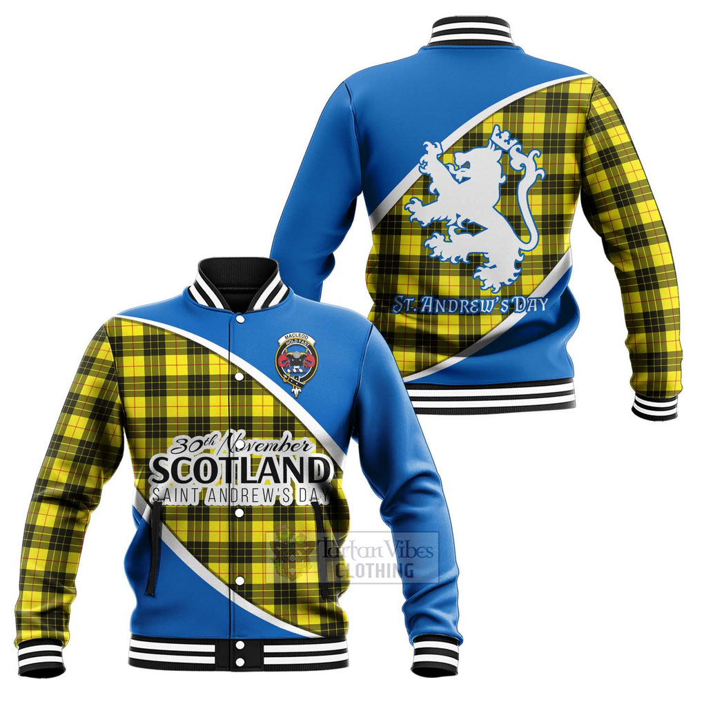 Tartan Vibes Clothing MacLeod (McLeod) Family Crest Tartan Baseball Jacket Celebrate Saint Andrew's Day in Style