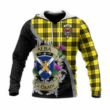 MacLeod (McLeod) Tartan Family Crest Knitted Hoodie Lion Rampant Royal Thistle Shield Celtic Inspired