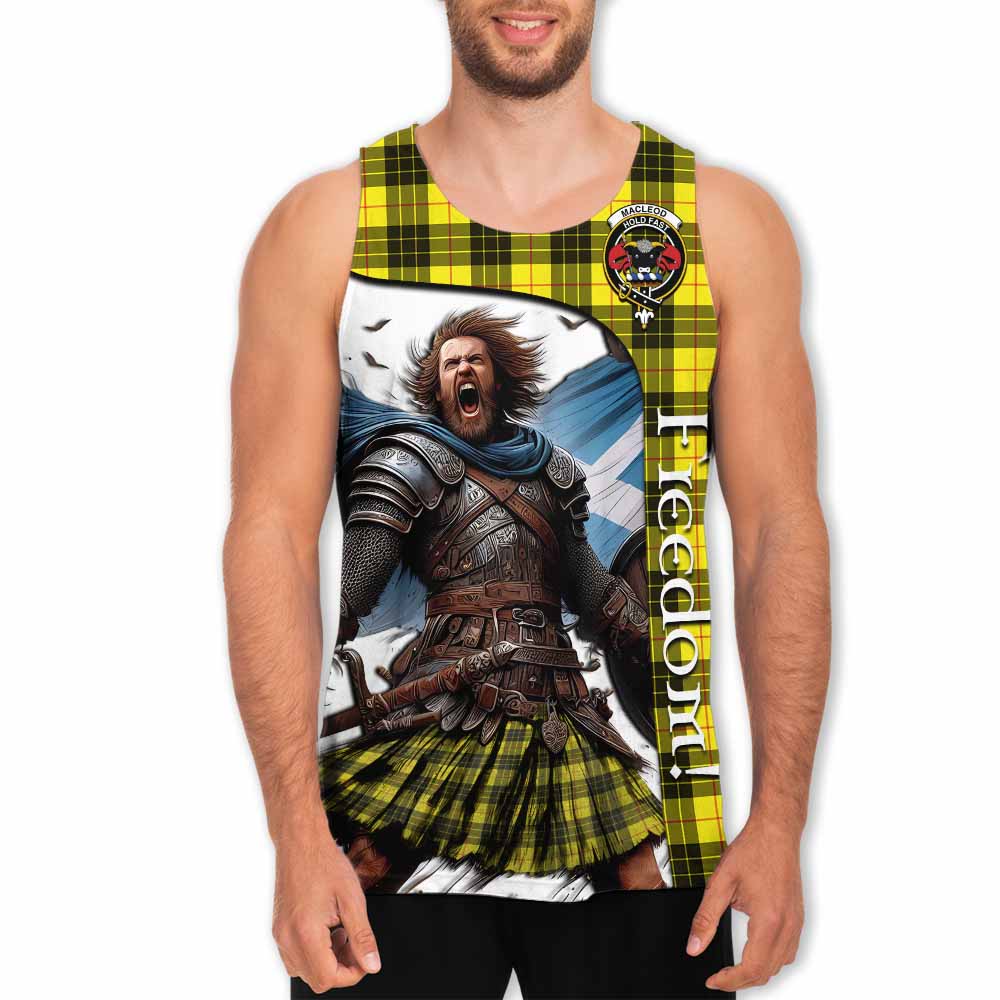 Tartan Vibes Clothing MacLeod (McLeod) Crest Tartan Men's Tank Top Inspired by the Freedom of Scottish Warrior