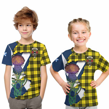 MacLeod (McLeod) Tartan Family Crest Kid T-Shirt Scottish Thistle Celtic Inspired