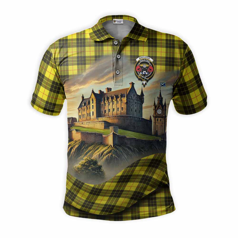 Tartan Vibes Clothing MacLeod (McLeod) Tartan Family Crest Polo Shirt with Scottish Ancient Castle Stype