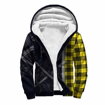 MacLeod (McLeod) Tartan Sherpa Hoodie with Family Crest Cross Sword Thistle Celtic Vibes