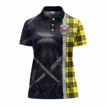 MacLeod (McLeod) Tartan Women's Polo Shirt with Family Crest Cross Sword Thistle Celtic Vibes
