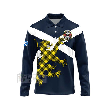 Tartan Vibes Clothing MacLeod (McLeod) Tartan Lion Rampant Long Sleeve Polo Shirt – Proudly Display Your Heritage with Alba Gu Brath and Clan Name