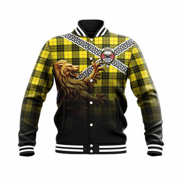 MacLeod (McLeod) Crest Tartan Baseball Jacket with Golden Lion Emblem Celtic Style