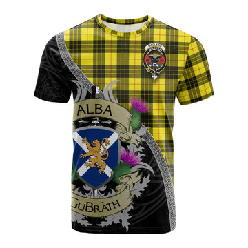 MacLeod (McLeod) Tartan Family Crest Cotton T-shirt Lion Rampant Royal Thistle Shield Celtic Inspired