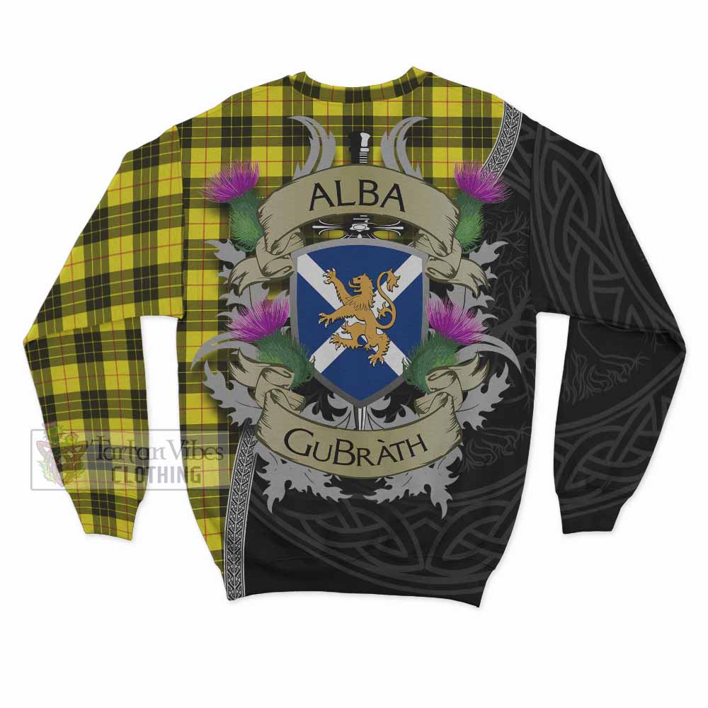 Tartan Vibes Clothing MacLeod (McLeod) Tartan Family Crest Sweatshirt Lion Rampant Royal Thistle Shield Celtic Inspired