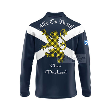 Tartan Vibes Clothing MacLeod (McLeod) Tartan Lion Rampant Long Sleeve Polo Shirt – Proudly Display Your Heritage with Alba Gu Brath and Clan Name