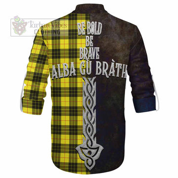 MacLeod (McLeod) Tartan Family Crest Ghillie Kilt Shirt Alba Gu Brath Be Brave Lion Ancient Style