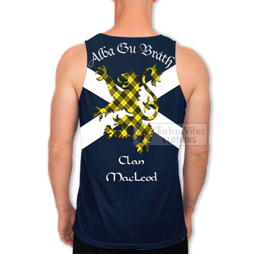 MacLeod (McLeod) Tartan Lion Rampant Men's Tank Top Proudly Display Your Heritage with Alba Gu Brath and Clan Name