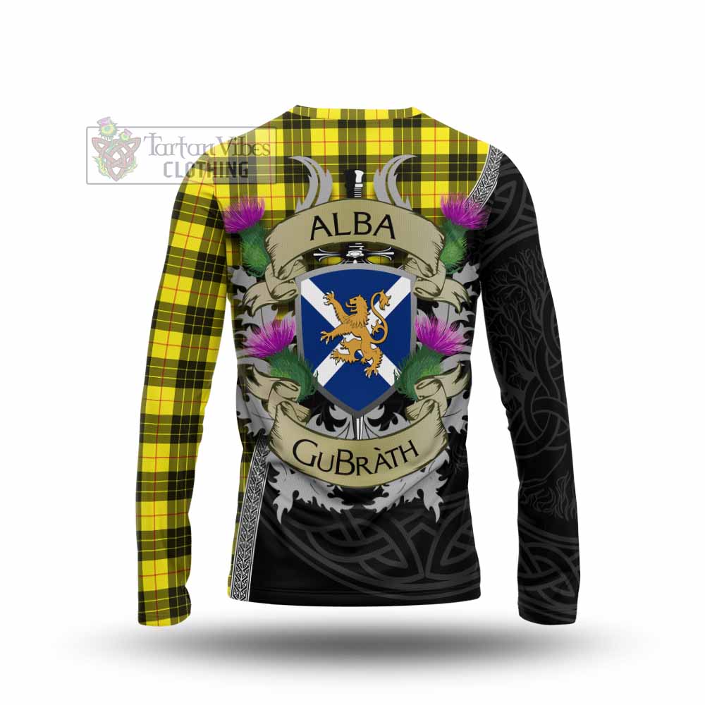 Tartan Vibes Clothing MacLeod (McLeod) Tartan Family Crest Long Sleeve T-Shirt Lion Rampant Royal Thistle Shield Celtic Inspired