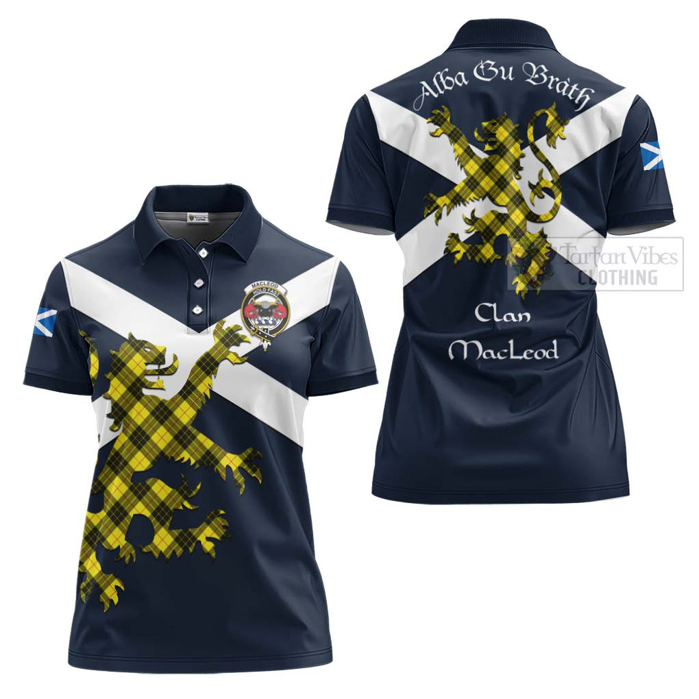 Tartan Vibes Clothing MacLeod (McLeod) Tartan Lion Rampant Women's Polo Shirt – Proudly Display Your Heritage with Alba Gu Brath and Clan Name