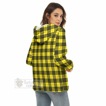 MacLeod (McLeod) Tartan Women's Borg Fleece Hoodie with Half Zip with Family Crest - Tartan Vibes Clothing