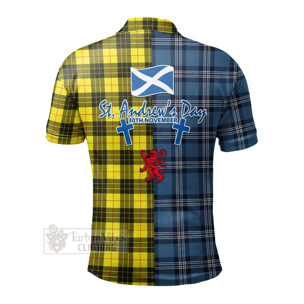 Tartan Vibes Clothing MacLeod (McLeod) Tartan Polo Shirt Happy St. Andrew's Day Half Tartan Style