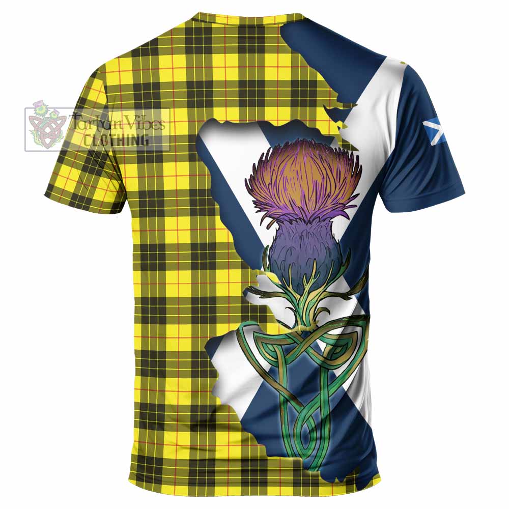 Tartan Vibes Clothing MacLeod (McLeod) Tartan Family Crest T-Shirt Scottish Thistle Celtic Inspired