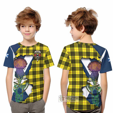 MacLeod (McLeod) Tartan Family Crest Kid T-Shirt Scottish Thistle Celtic Inspired