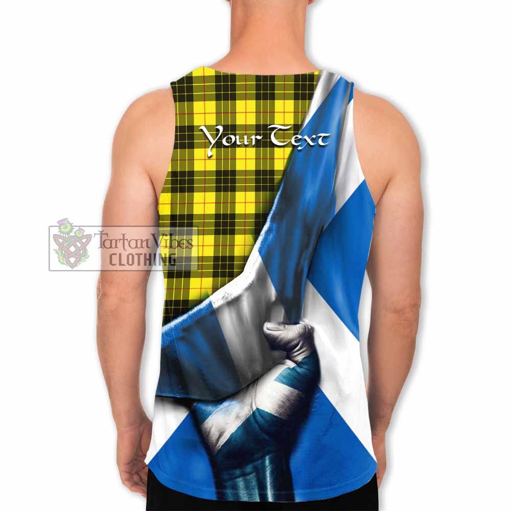 Tartan Vibes Clothing MacLeod (McLeod) Tartan Men's Tank Top with Family Crest Scotland Patriotic Style