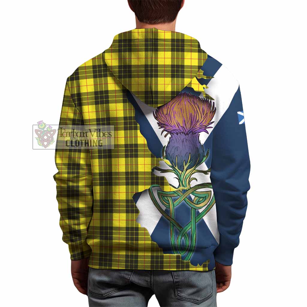Tartan Vibes Clothing MacLeod (McLeod) Tartan Family Crest Hoodie Scottish Thistle Celtic Inspired