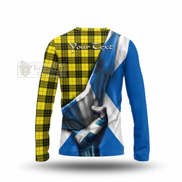 Tartan Vibes Clothing MacLeod (McLeod) Tartan Long Sleeve T-Shirt with Family Crest Scotland Patriotic Style