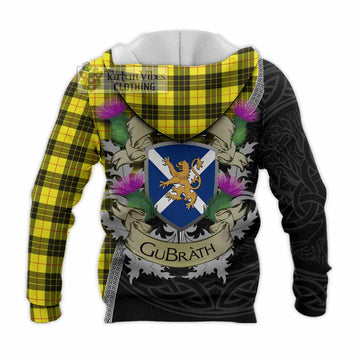 MacLeod (McLeod) Tartan Family Crest Knitted Hoodie Lion Rampant Royal Thistle Shield Celtic Inspired