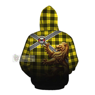 MacLeod (McLeod) Crest Tartan Cotton Hoodie with Golden Lion Emblem Celtic Style