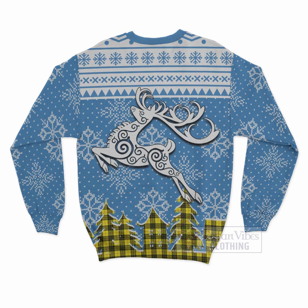 Tartan Vibes Clothing MacLeod (McLeod) Clan Christmas Sweatshirt Celtic Reindeer Style