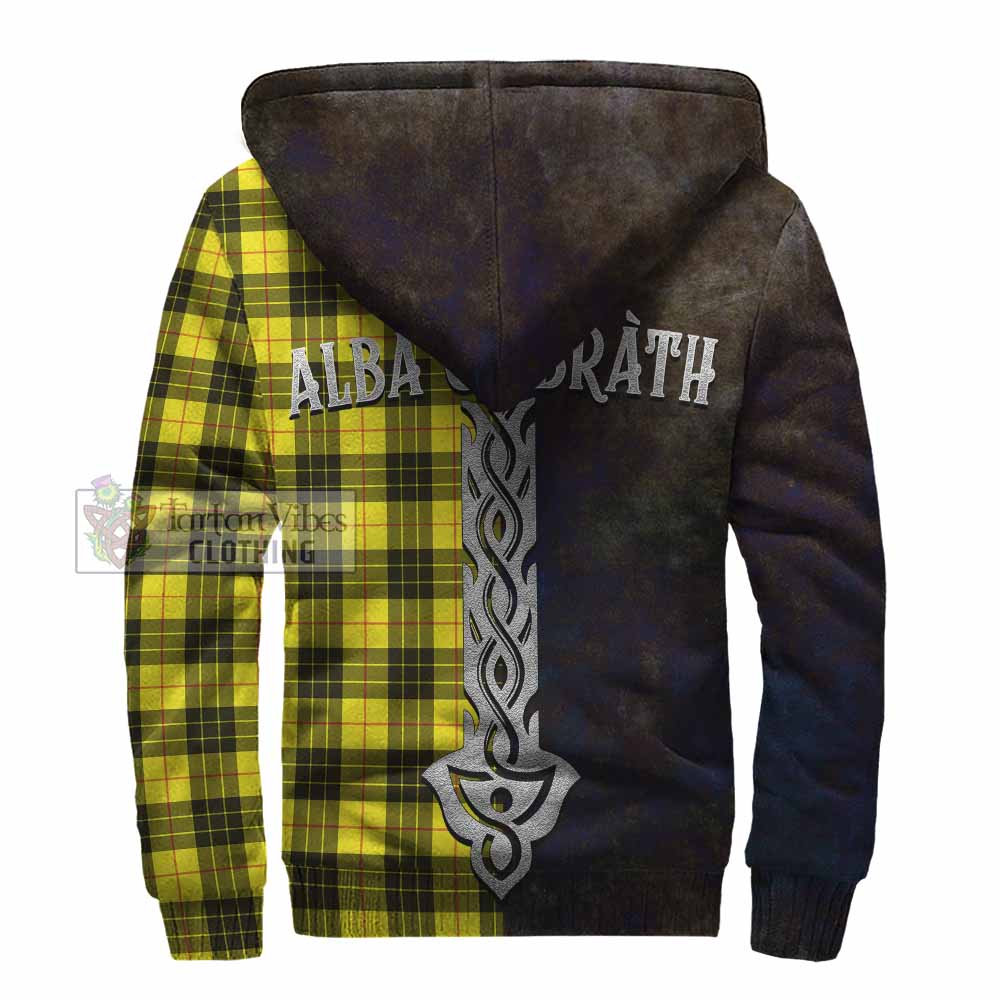 Tartan Vibes Clothing MacLeod (McLeod) Tartan Family Crest Sherpa Hoodie Alba Gu Brath Be Brave Lion Ancient Style
