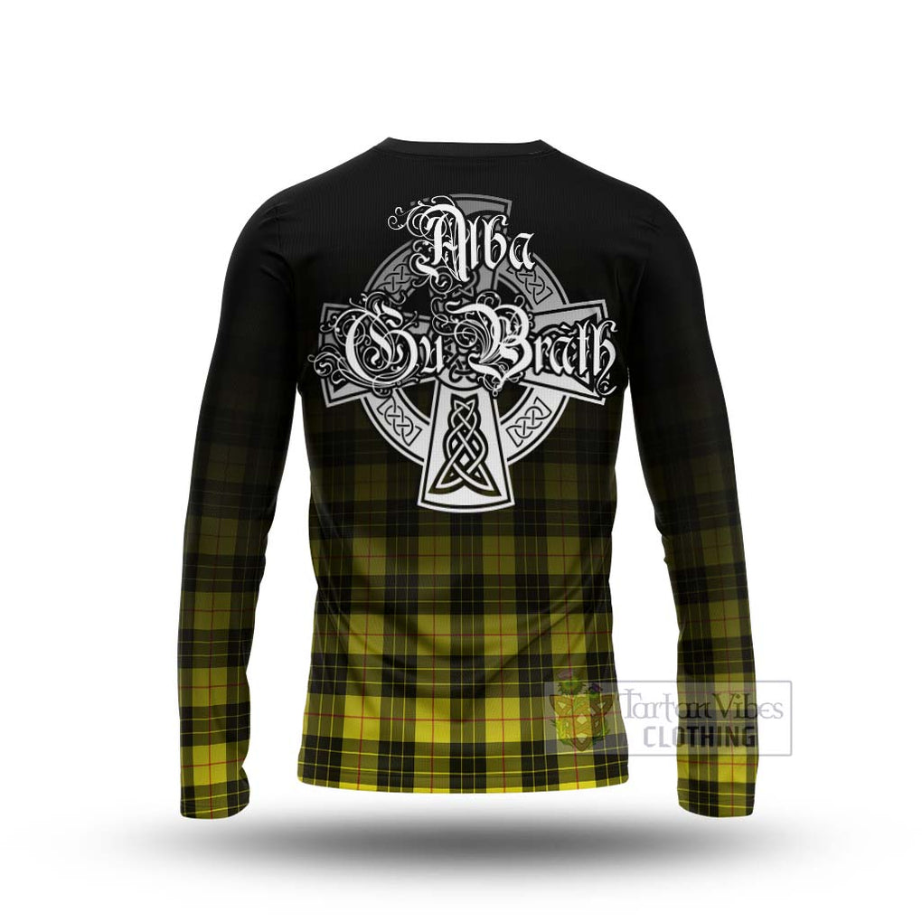 Tartan Vibes Clothing MacLeod (McLeod) Tartan Long Sleeve T-Shirt Featuring Alba Gu Brath Family Crest Celtic Inspired