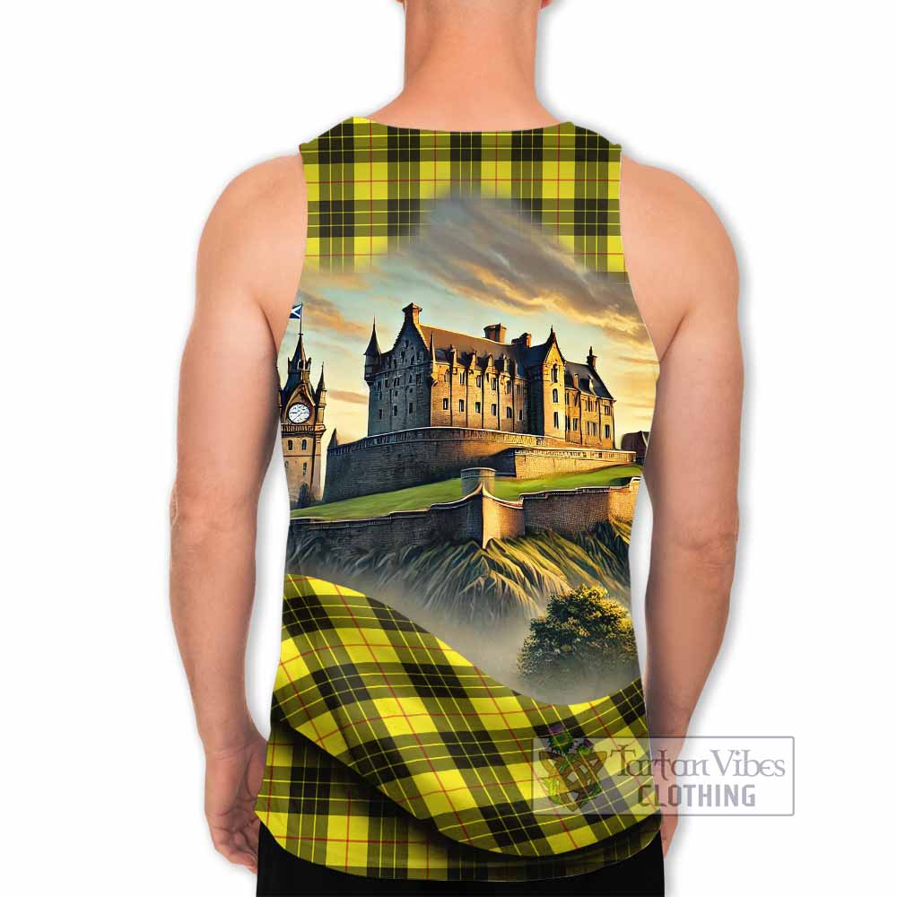 Tartan Vibes Clothing MacLeod (McLeod) Tartan Family Crest Men's Tank Top with Scottish Ancient Castle Style