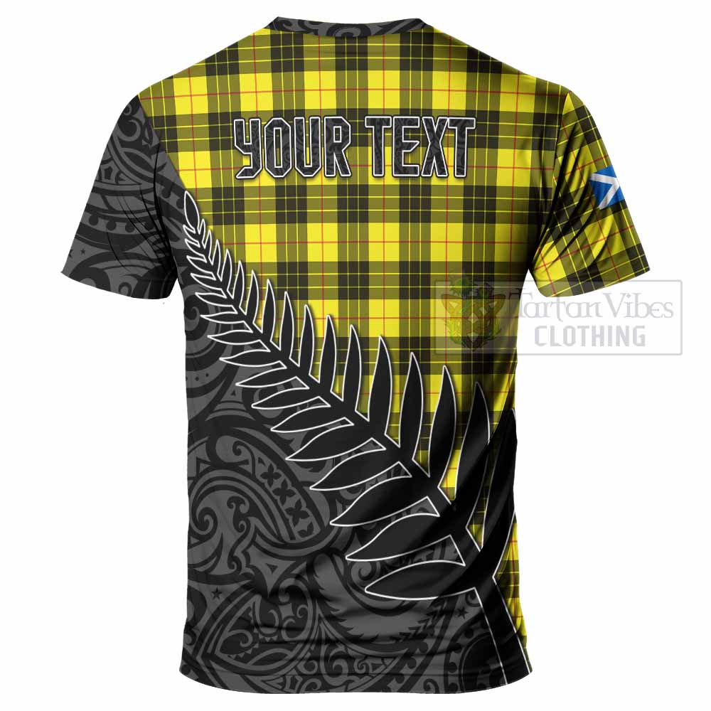 Tartan Vibes Clothing MacLeod (McLeod) Crest Tartan T-Shirt with New Zealand Silver Fern Half Style