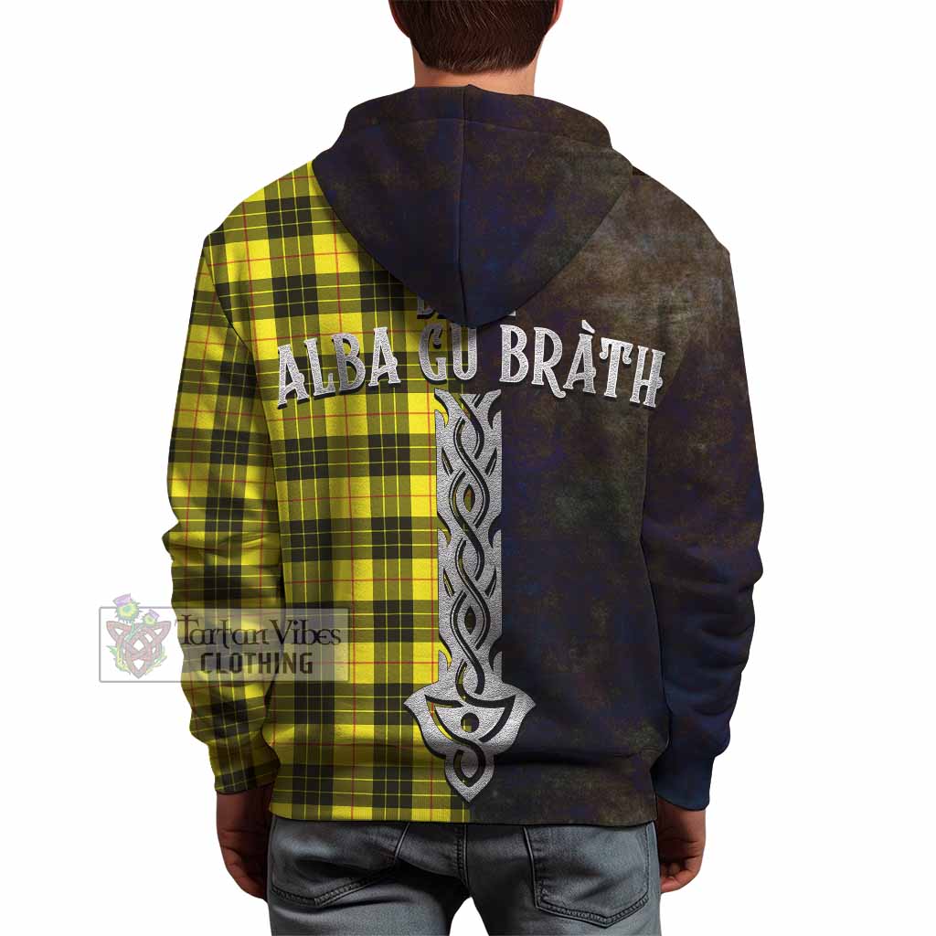 Tartan Vibes Clothing MacLeod (McLeod) Tartan Family Crest Hoodie Alba Gu Brath Be Brave Lion Ancient Style