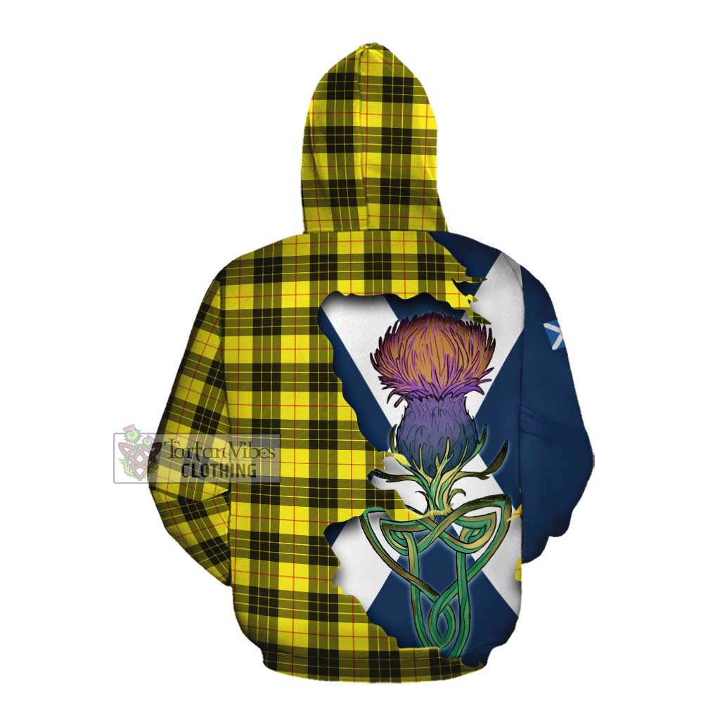 Tartan Vibes Clothing MacLeod (McLeod) Tartan Family Crest Cotton Hoodie Scottish Thistle Celtic Inspired