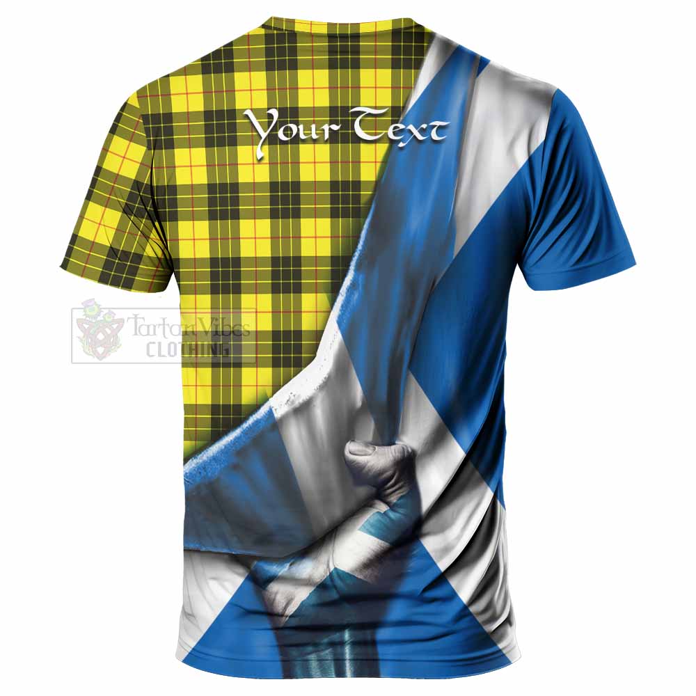 Tartan Vibes Clothing MacLeod (McLeod) Tartan T-Shirt with Family Crest Scotland Patriotic Style
