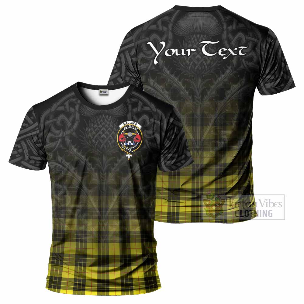 Tartan Vibes Clothing MacLeod (McLeod) Tartan T-Shirt with Family Crest Celtic Thistle Vibes